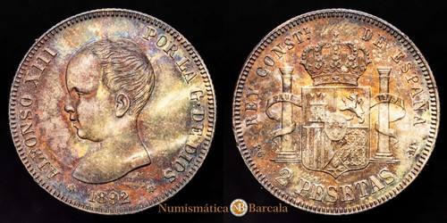 Alfonso xiii pesetas 10 - xiii, 2