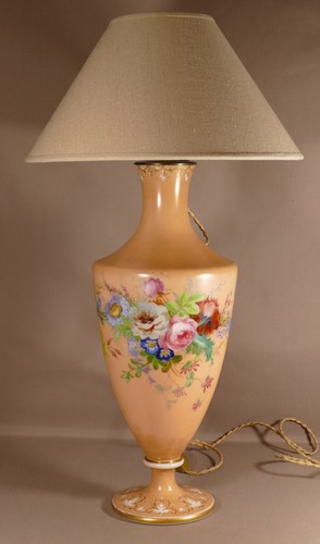 Lampe opaline peinte - lampe, la