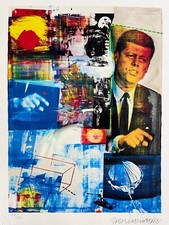 Robert Rauschenberg Lithographie COA Numéroté au Crayon Signé op -jasper Johns