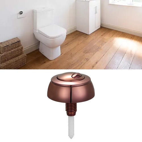 Bouton chasse eau or - d'eau, rose