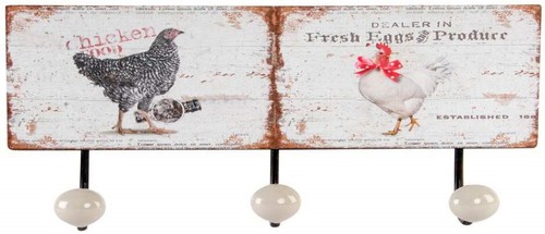 Porte manteau mural poule - manteau, en