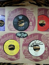 45Re✦ RARE LOT DE 5 REPROS ROCKABILLY des années 50 ✦ Fantastiques disques de...
