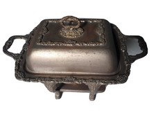 Grand chauffe plat en métal argenté poids 6 kg