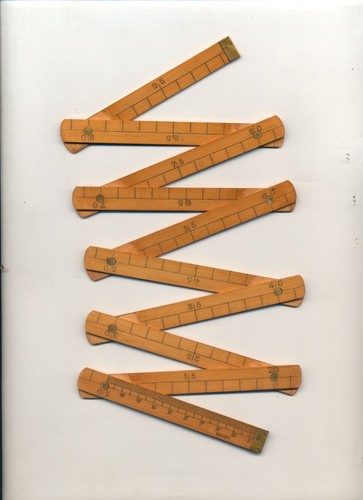 Ancien metre pliant double - metre,