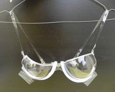 SOUTIEN-GORGE SEXY bonnets rigides transparents , bretelles et dos  souple