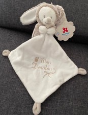 2454🌟Mon doudou SIMBA NICOTOY OURS mouchoir oreille LAPIN beige/ blanc