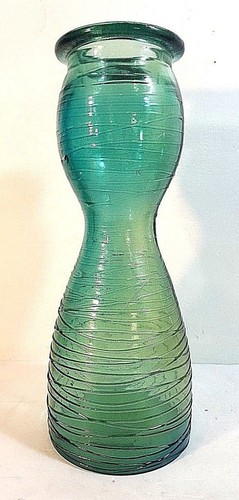 Green glass curved shape - glass,