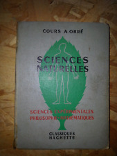 Cours A.Obré sciences naturelles terminale  anatomie physiologie botanique  1954