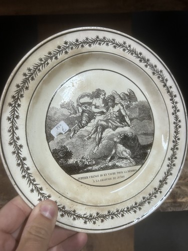 Creil assiette parlante - assiette,