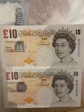 Banque d'Angleterre - Ancien billet de dix livres (x2) MD48 799999 & MD48 800000