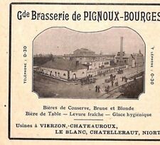 BOURGES VIERZON (18) BRASSERIE DE PIGNOUX / PUBLICITE 1923