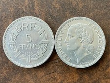 Pièce de monnaie coin money FRANCE 5 Francs 1935 NICKEL A.LAVRILLIER