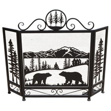 3-Panel Fireplace Screen with
