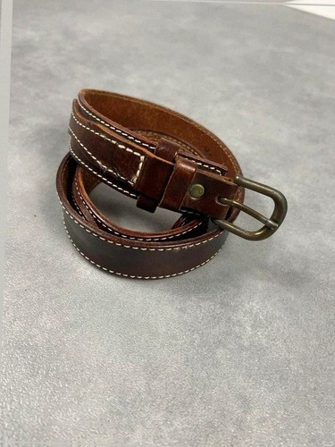 Ceinture cuir marron vintage