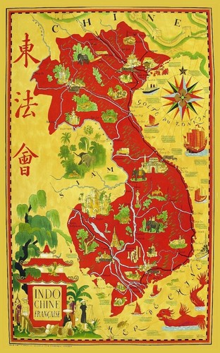 Indochine carte rdcc poster - rdcc,