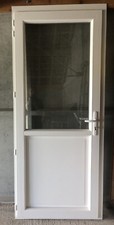 PORTE EXTERIEURE PVC BLANCHE POUR ANNEXE OU CUISINE