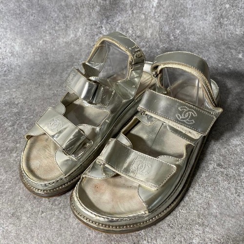 Sandales glissière cuir - en,