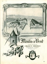 Publicité ancienne vin Moulin-à-Vent  Chanut Frères 1949 issue  de magazine