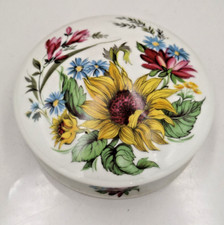 Superbe bonbonnière en porcelaine des Champs-Elysées Paris Bouquet champêtre