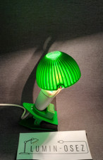 SARLAM Lampe Spot Liseuse Champignon à Pince Vintage Annees 70  Verte