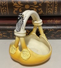 Ancien panier vide poche Aubagne  cigale signé SICARD