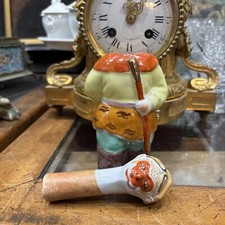 ancienne statuette tremblante en porcelaine XIXe au singe chinois  a recoller