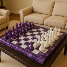 Jeu d'échecs en pierre de