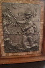 Tableau bois, osier, étain