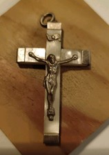 Médaille Religieuse Ancienne Crucifix Jésus Christ 