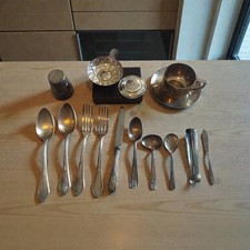 Lot ancien métal argenté