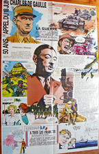 AFFICHE CHARLES DE GAULLE- 50 ANS APPEL DU 18 JUIN-DESSINS DUPUIS- 120X78 CM
