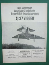5/1967 PUB SAAB AJ 37 VIGGEN ROYAL SWEDISH AIR FORCE ORIGINAL FRENCH  AD