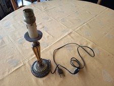 Ancien pied de lampe électrifiée à poser bronze  laiton style louis XV Luminaire