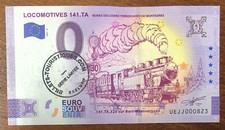2021 LOCOMOTIVE TRAIN + TAMPON NOIR BILLET 0 EURO SOUVENIR SCHEIN BANKNOTE MONEY