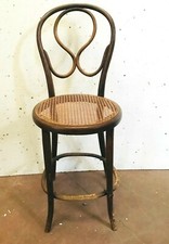 tabouret de bar en bois courbé étiqueté de thonet. XX siècle .