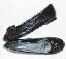 MINELLI ballerines cuir verni noir P 35 "Neuves"