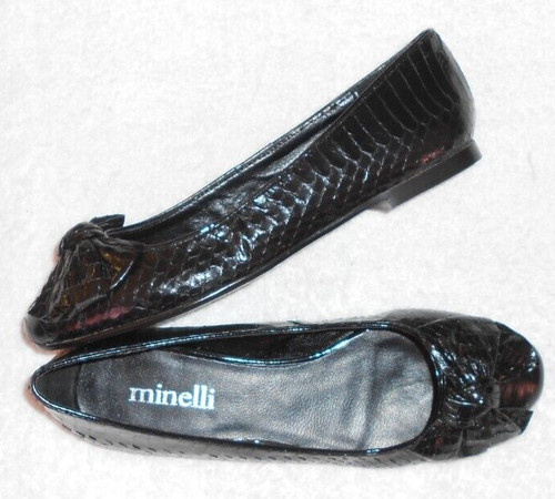 Minelli ballerines cuir verni - minelli,