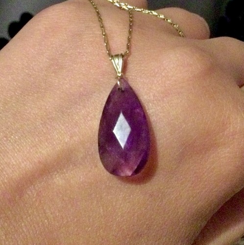 Bélière 14k améthyste - or, et