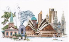   Kit point de croix  Ville du Monde  Sydney 480  Thea Gouverneur  Lin  