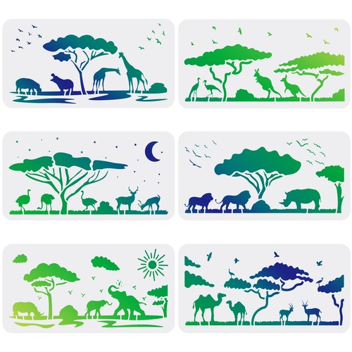 Pcs animaux pochoirs - pcs,
