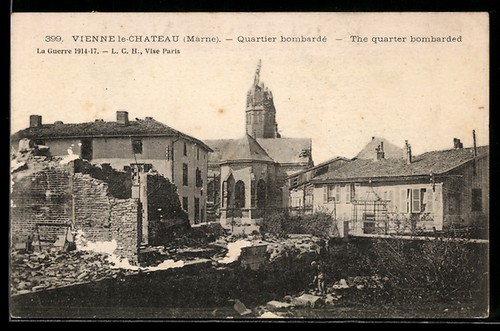 Cpa vienne château marne - vienne-le-château, /marne