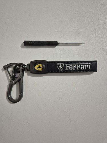 Porte clés cuir ferrari - cuir,
