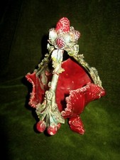 XIX BARBOTINE PANIER CERISES MURES