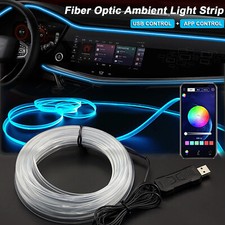 Bande Lumineuse LED 5 M Intérieur De Voiture Fibre Optique USB Lumière Ambiante