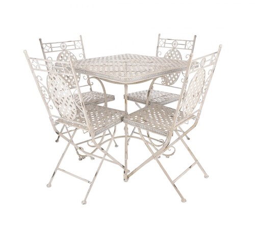 Set table chaises fer - set,