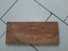  1 estampe bois façade caisse Grand Vin De Léoville Las cases  de 39,5 x 17 cm