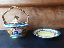 Sucrier et petite assiette NORITAKE peint à  la main Japon