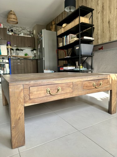 Table basse bois massif - table,