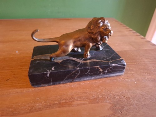 Presse papier lion bronze - presse, en