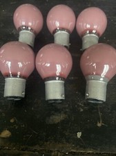 5 + 1 Ampoule Offerte Guirlande Guinguette Baillonette Rose Rouge Clair Vintage